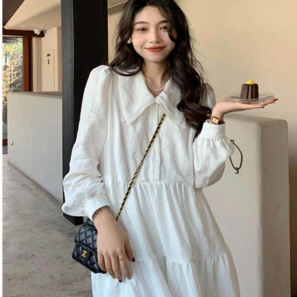 甜美宽松显瘦A字裙潮300斤大码春