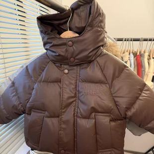 儿童三防免洗棉服男女童加绒加厚连帽皮外套中小童韩版秋冬童装潮