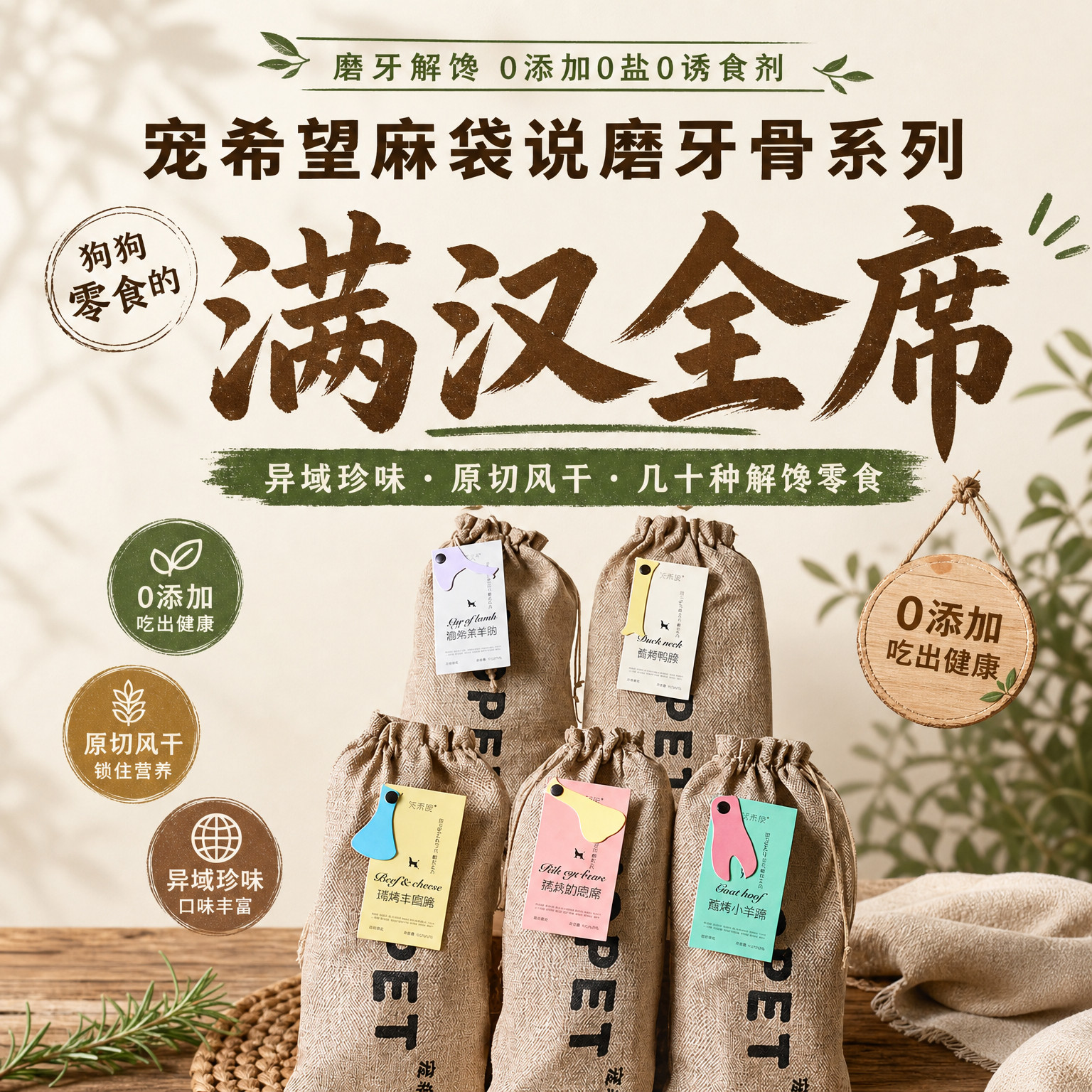 宠希望狗狗零食白玉牛骨金毛泰迪咔滋牛尾巴狗狗互动奖励磨牙零食