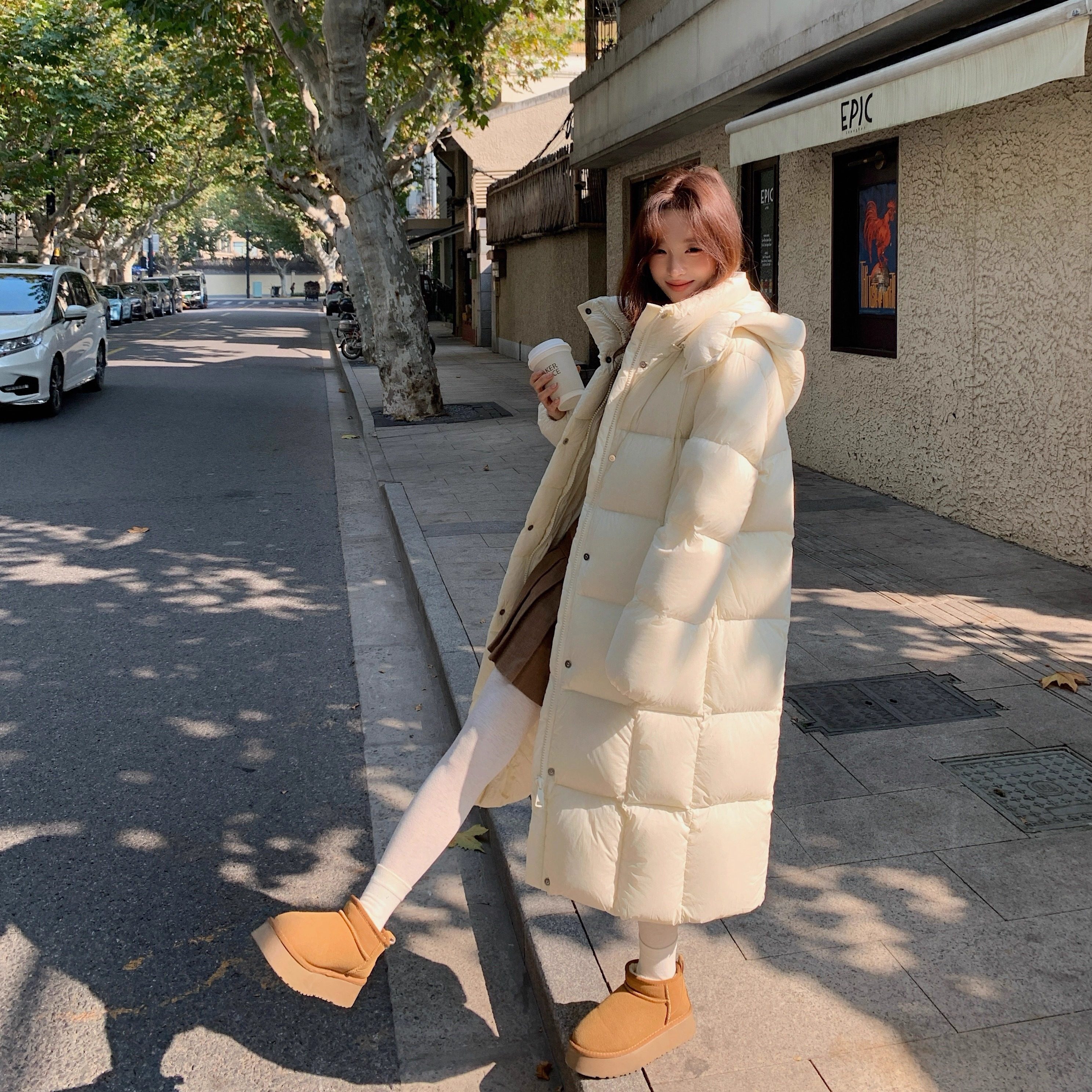 长款羽绒服女冬季2025新款泡芙加厚过膝高端90白鸭绒宽松保暖外套