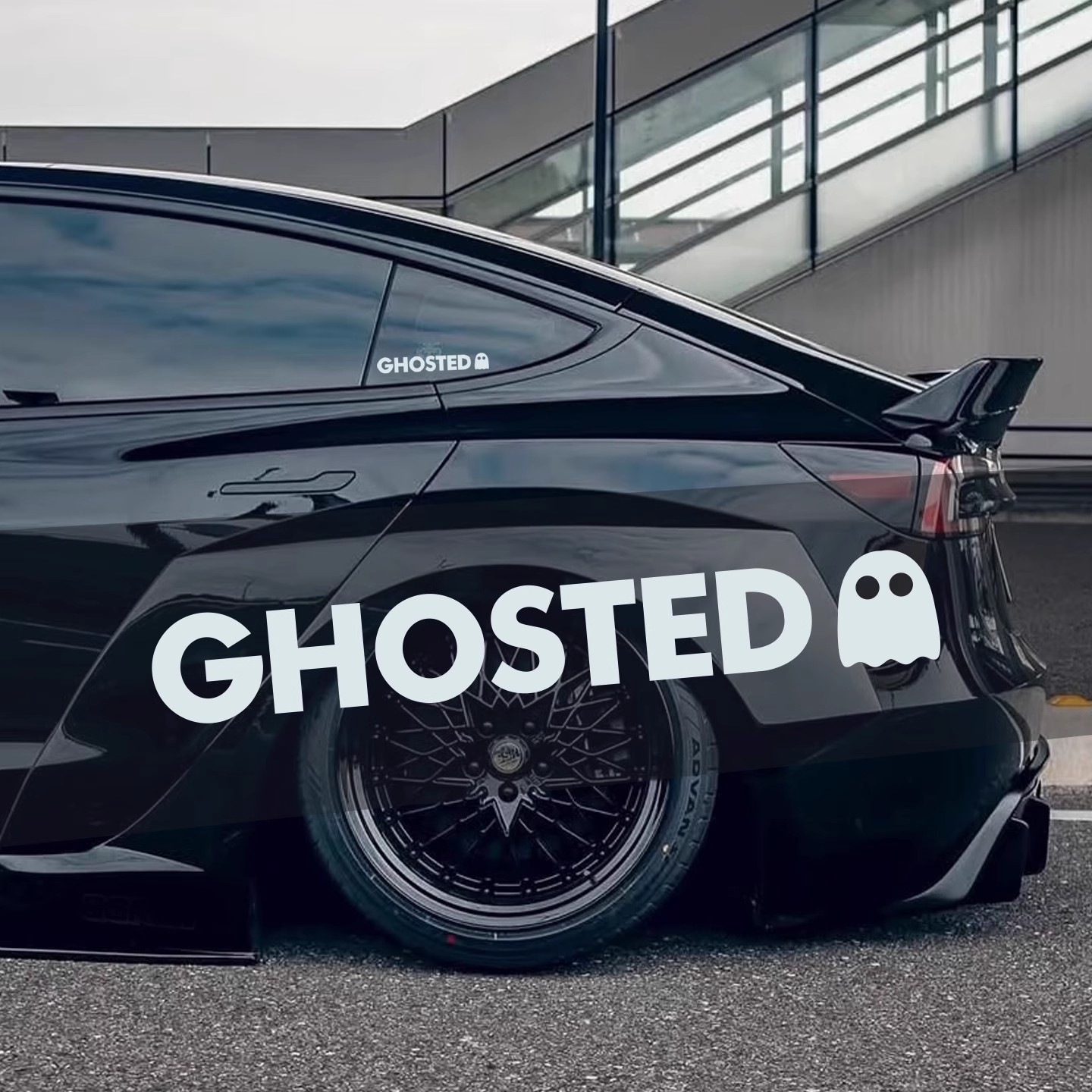 游戏GHOSTED幽灵改装车汽车车窗贴NS125la小拉摩托车九号小Q车贴