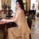 高级感披肩薄纱冰丝上衣薄外套 女装 仙气雪纺防晒衣女外搭罩衫 夏季