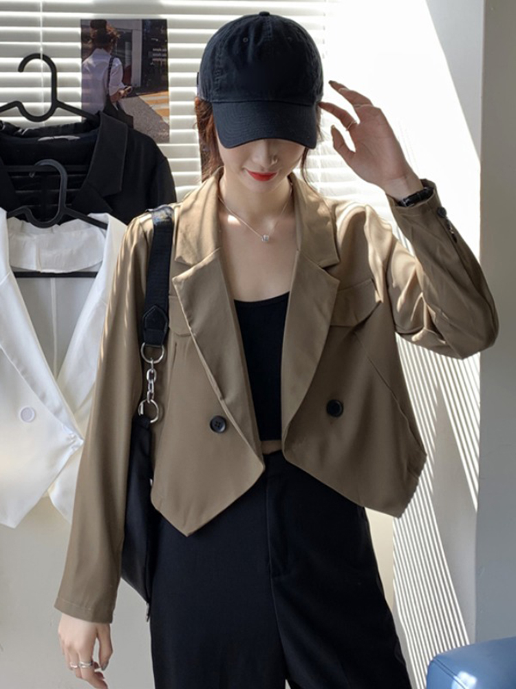 品牌折扣女装尾货清仓特价秋季网红炸街西装长袖休闲小西服短外套