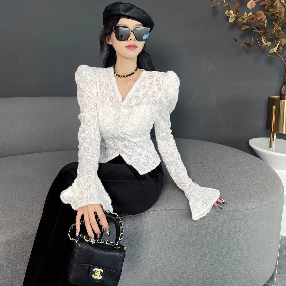 气质优雅修身短款软糯糯打底衫女