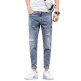 2021春款牛仔裤男士韩版潮流修身潮牌百搭小脚长裤男K323-P50，男装牛仔裤，星座1006