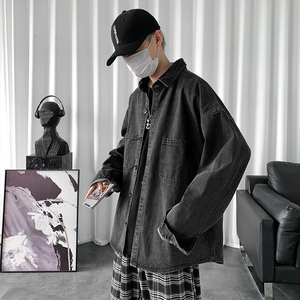 2021春季新款男士牛仔外套宽松日系水洗复古牛仔衣C200-P65图片