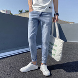 2021春季新款韩版潮流休闲百搭修身小脚九分休闲牛仔裤男K303-P50，男装牛仔裤，星座1006