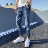 2021新款男士牛仔裤男修身小脚裤韩版潮流9分裤青年K302-P50，男装牛仔裤，星座1006