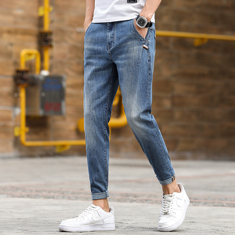 春季牛仔裤男韩版男士小脚弹力休闲修身九分潮牌裤子K327-P50图片