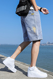 2021夏季新款时尚宽松休闲五分裤个性潮流百搭牛仔短裤D36，男装牛仔裤，星座1006