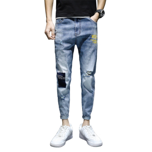 21牛仔裤男修身潮牌休闲九分裤子韩版潮流春季弹力小脚K3301-P55图片