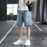 2021年日系风夏季新款港风工装牛仔短裤男，男装牛仔裤，星座1006