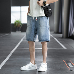 2021年 日系风 夏季新款 港风工装牛仔短裤男图片