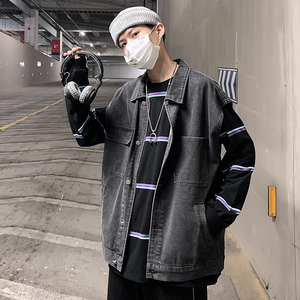 21港风秋季新款牛仔马甲男宽松痞帅个性ins潮流复古大口袋M03图片