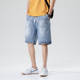 2021年日系风夏季新款港风工装牛仔短裤男K5018-P43，男装牛仔裤，星座1006