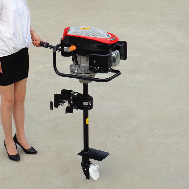 天长市小型船挂机价格汽油挂桨机四冲程铁皮渔船舷外机挂桨船尾机