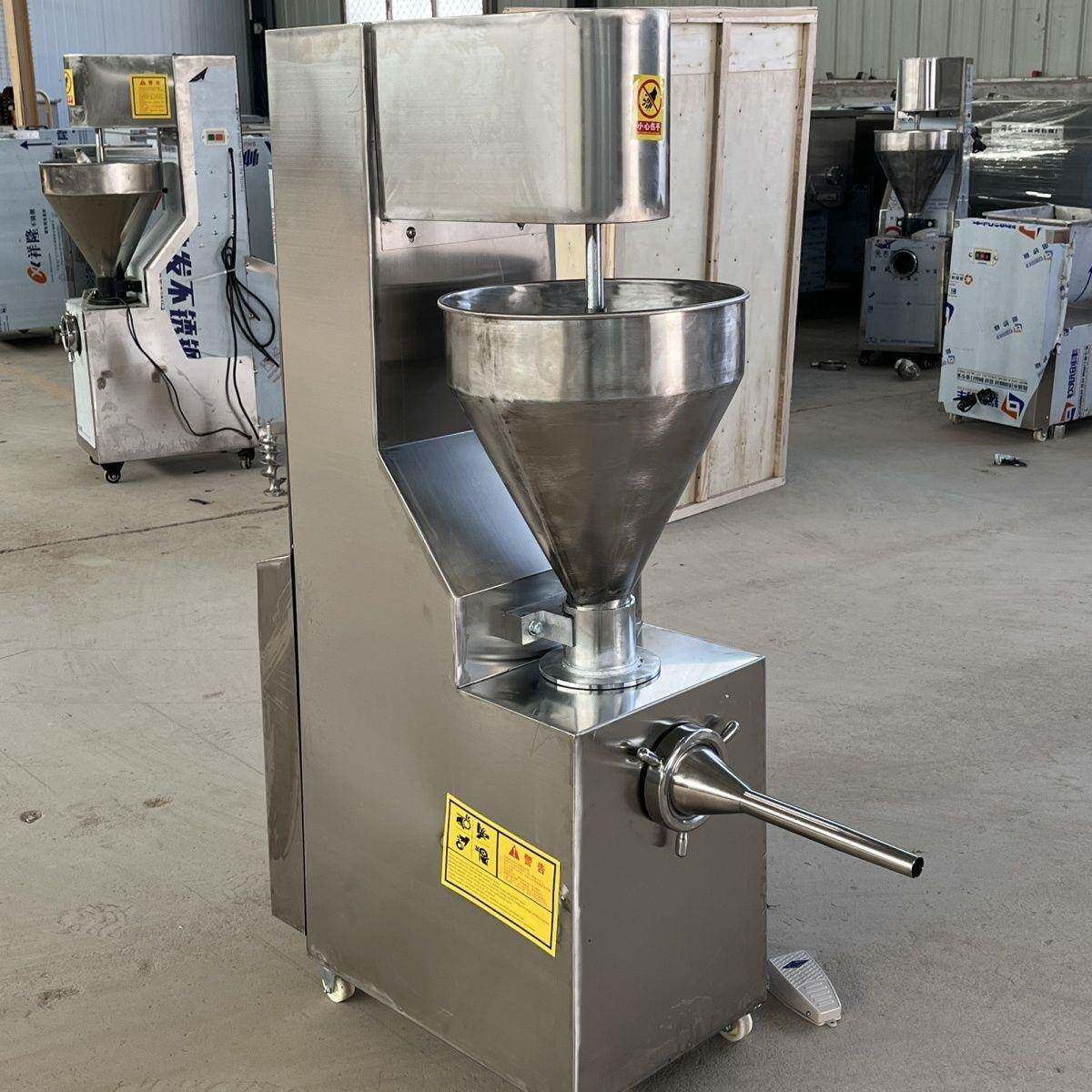 电动灌肠机商用全自动大型立式火腿肠红肠腊肠灌香肠不锈钢灌装机