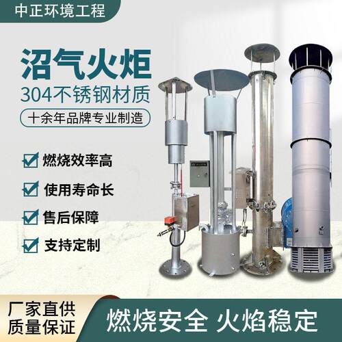 沼气火炬内燃外燃式养殖场污水处理厂垃圾填埋场燃烧器设备耐腐蚀