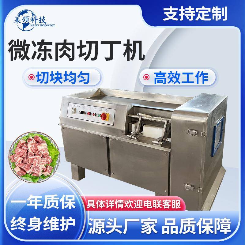 商用350型微冻肉切丁机 多功能三维冻肉切粒机 不锈钢切肉丁机