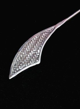 贵州苗族手工影楼编织花纹发簪