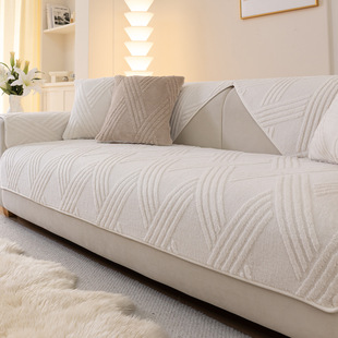 北欧风加厚舒棉绒沙发垫2026新款 保暖沙发盖布套罩 秋冬季