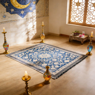 中东民族风地毯客厅卧室地垫节日祈祷垫祷告毯朝拜垫棉纱线毯