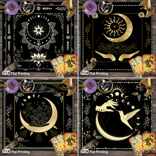 塔罗桌布taro月相罗牌四方桌布塔罗牌推牌布高颜值拍照背景布