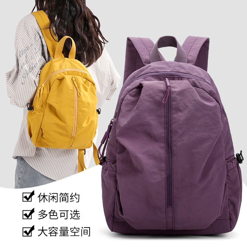 耐磨透气做旧拉链款韩式休闲双肩包女多功能潮流百搭背包