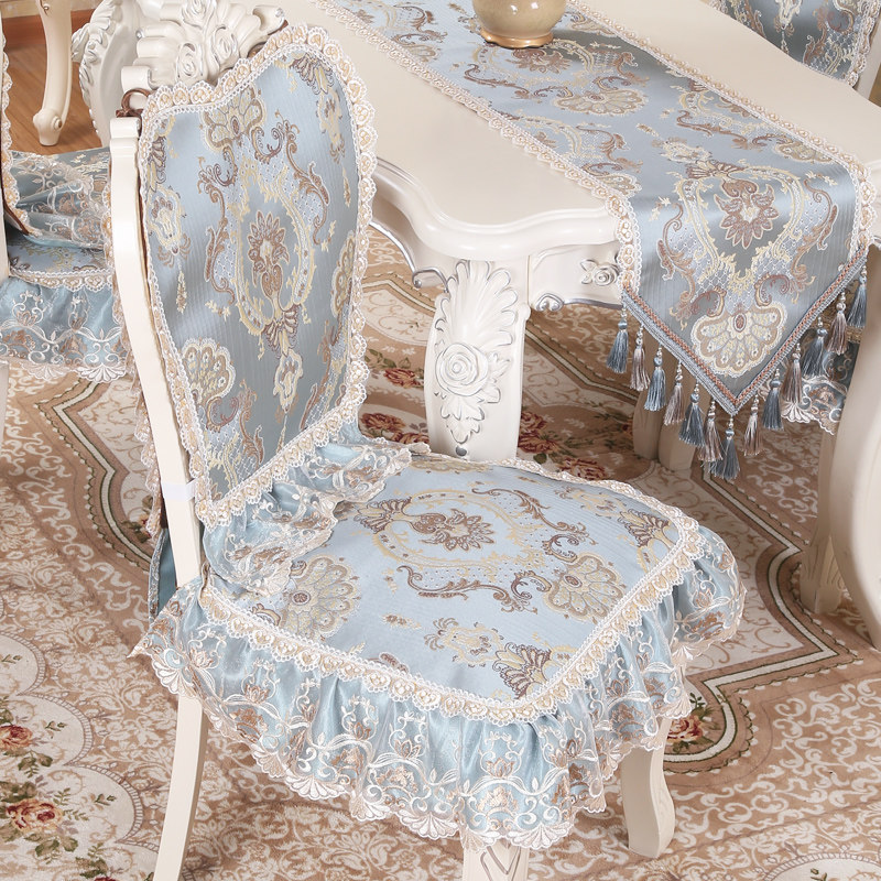 欧式餐椅坐垫织物餐椅毛巾餐椅坐垫套装餐椅坐垫椅套全年夏季坐垫 - 仙子工厂店出品