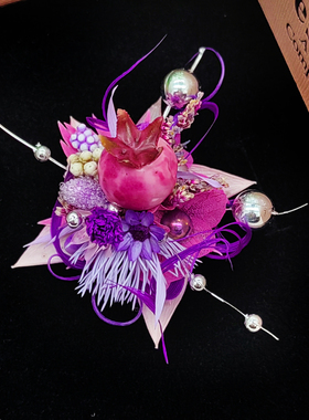 紫色永生花戒指DIY材料包礼物