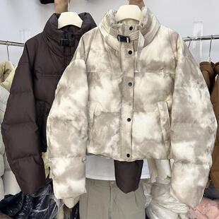 2024冬季 韩系PU皮免洗皮派克羽绒服羽绒服加厚保暖宽松外套女 新品