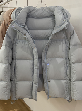 短款羽绒服女2025新款小个子连帽加厚新标90白鸭绒云朵泡芙外套女