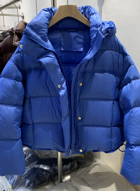 2025新款鹅绒面包羽绒服女冬季加厚保暖宽松短款可脱卸连帽外套女