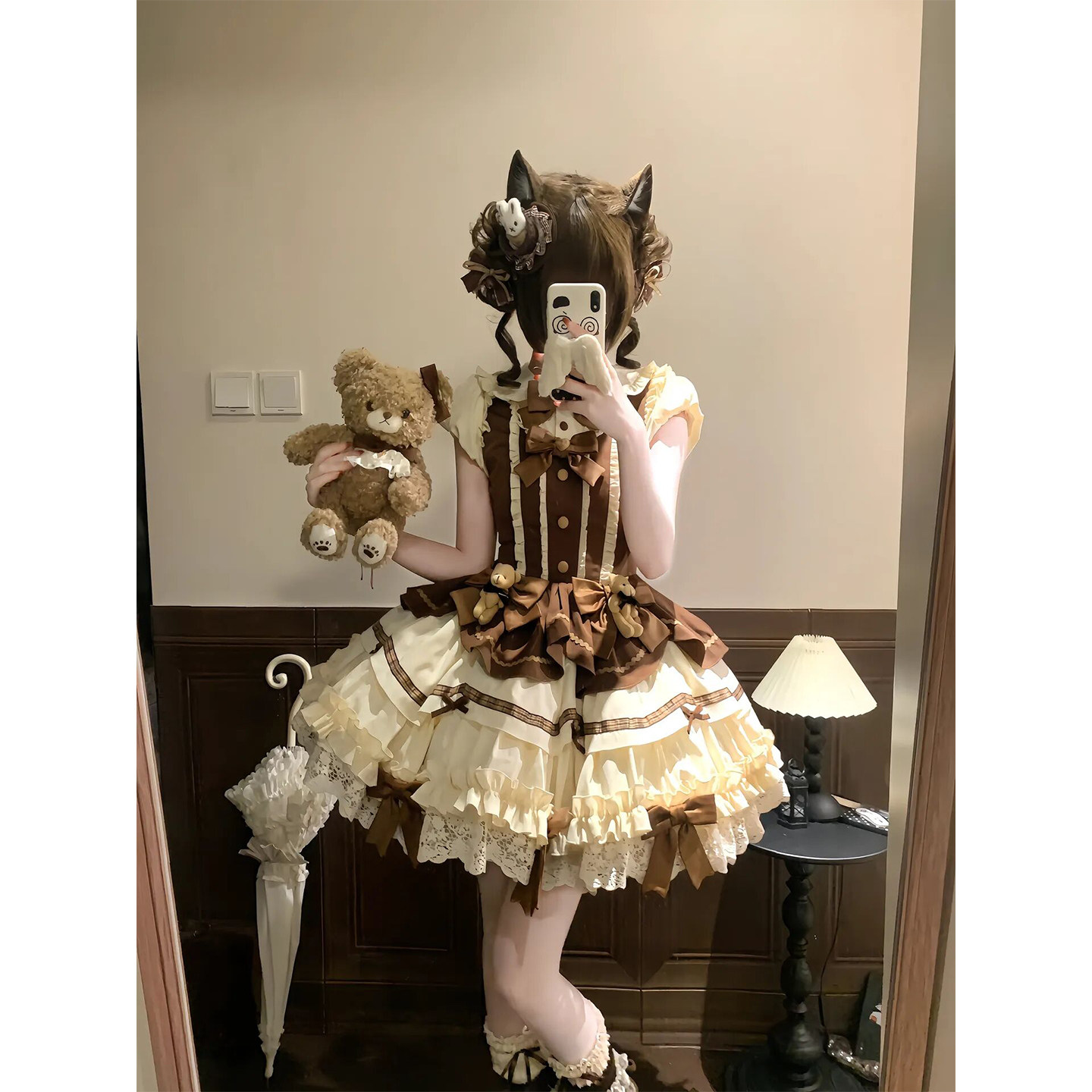 可可布朗熊甜美可爱棕色Lolita