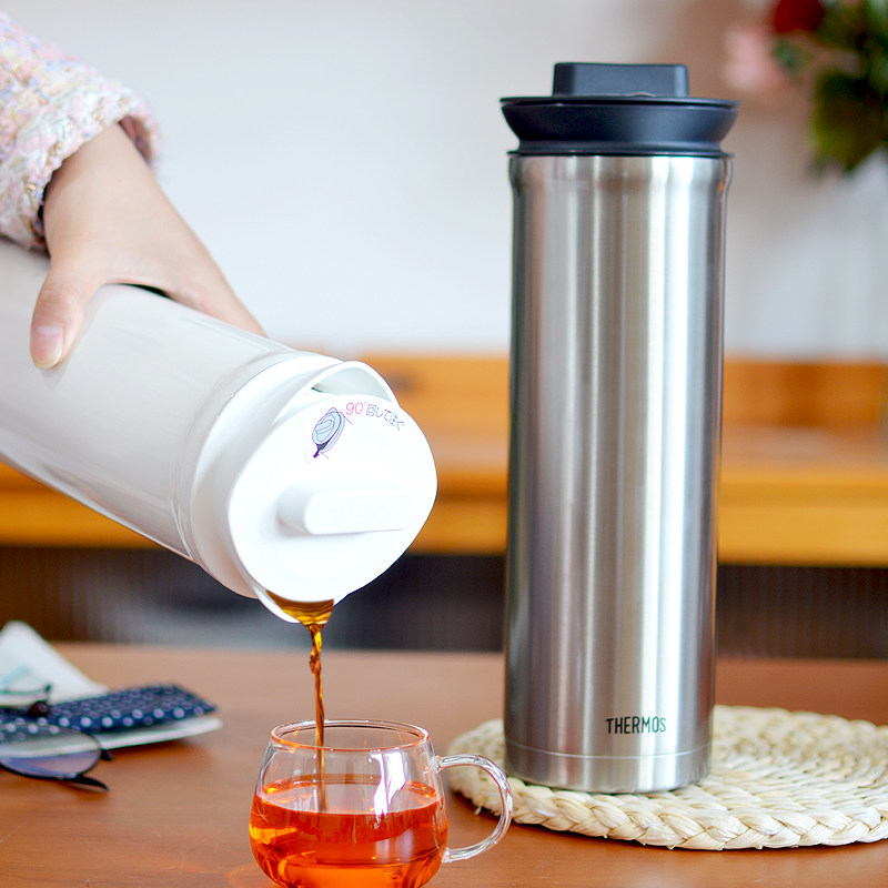 膳魔师简约大气不锈钢保温茶杯
