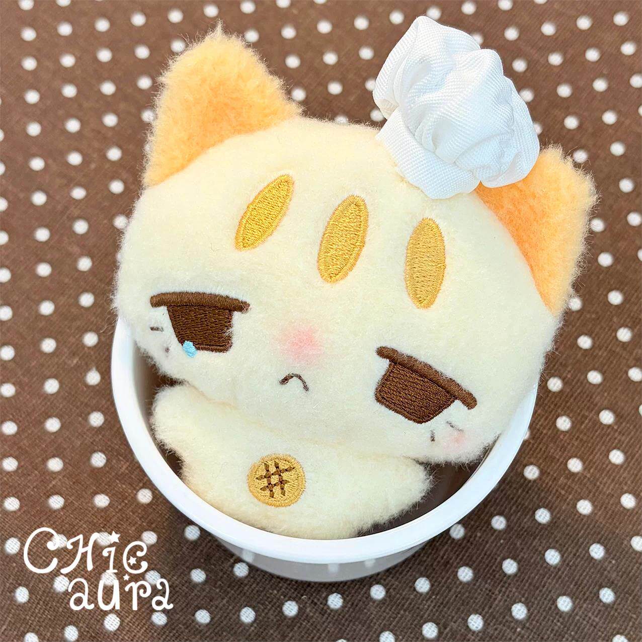 CHICAURA美味面包猫毛绒挂件玩偶娃钥匙扣礼物橘黄色小猫咪治愈萌