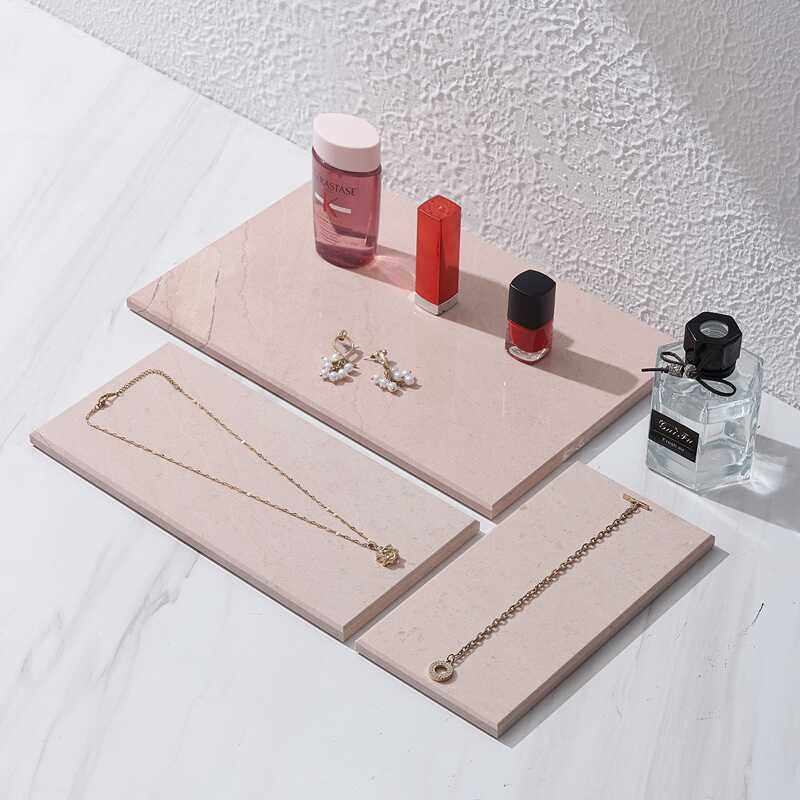 北欧INS粉色天然大理石首饰展示板珠宝陈列道具卫浴台面护肤收纳,餐饮具,盘,淘宝优惠券,粉丝福利购,淘宝优惠卷