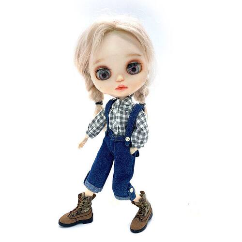 blythe娃衣ob22小布牛仔背带裤