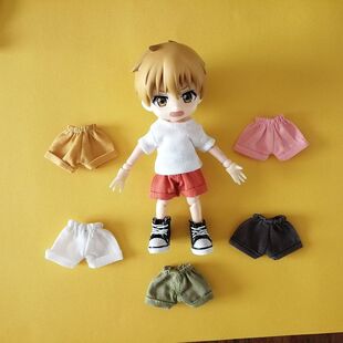 ob11娃衣GSC粘土素体12分bjd牛仔短裤娃娃衣服短裤子娃用裤子