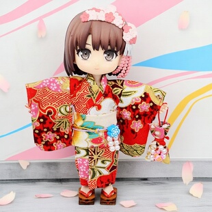 雾岛工坊 ob11日式女和服12分bjd娃娃衣服1/12GSC素体粘土头可穿