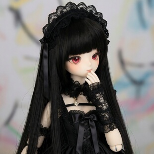雾岛 BJD娃娃假发齐刘海长直发346分软高温丝SD人偶毛胚假毛假发