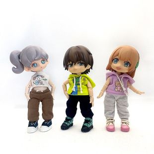 ob11娃衣卫裤 p10 gsc body9 ymy 12分bjd娃娃衣服休闲带绳长裤子