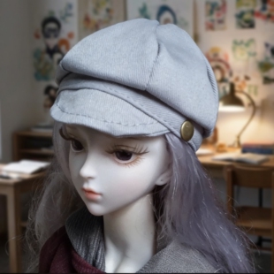 3分4分6分bjd/sd娃娃帽子贝雷帽子多头围四分男女娃衣大帽子配饰