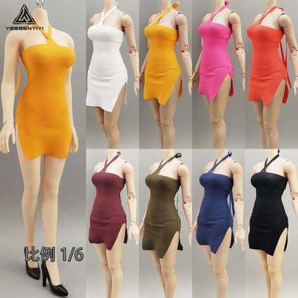 12寸兵人衣服1/6绑带短裙旗袍TBL耐操素体丰满机娘不染色6分娃衣