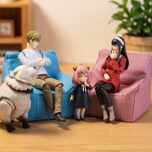 1/12兵人单人皮沙发12分娃娃BJD人偶搭配6寸娃衣配件8分场景配件