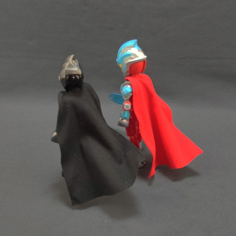 4寸布鲁克布披风加铁丝可凹造型奥特曼手办斗篷人偶模型衣服配饰