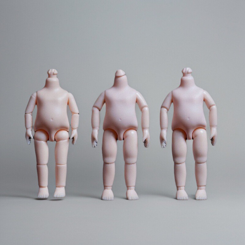 16厘米娃娃身体白肌bjd12分素体ob11关节娃娃玩具diy女孩子过家家