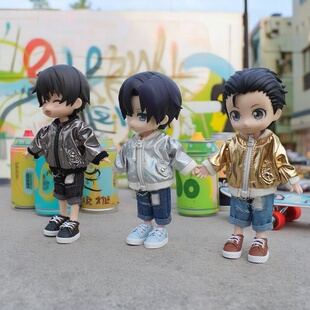 ob11娃衣镭射外套bjd娃娃衣服12分素体上衣可穿gsc粘土人可穿p10