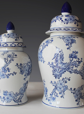 插花中式风家居客厅储物罐陶瓷器