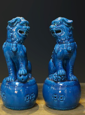 景德镇仿古风绿釉展柜家居装饰